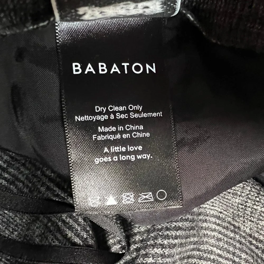 Aritzia Babaton Conan Cashmere Wool Stretch Dress Pant Crop Trousers Plaid Check - Picture 10 of 16